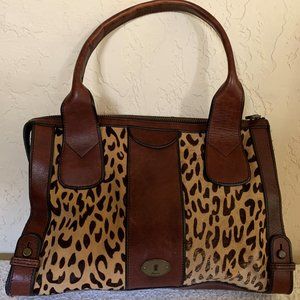 Fossil Reissued Vintage Cheetah Satchel